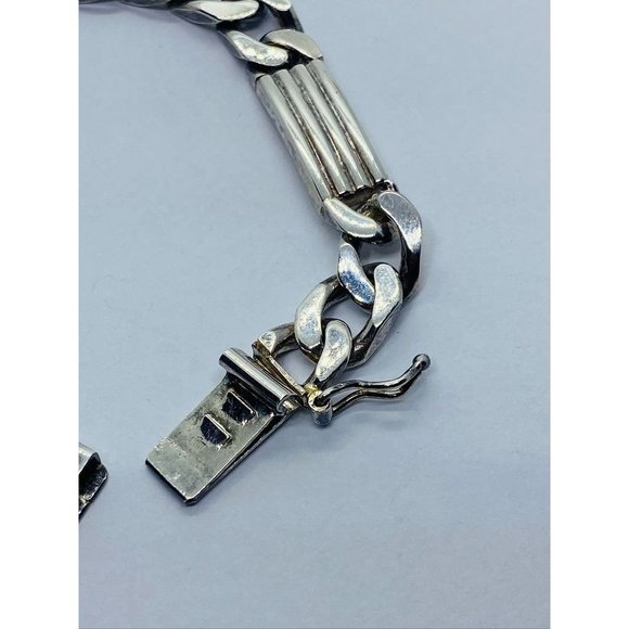 Authentic Tiffany & Co Ribbed Bar Curved Link Bracelet 7.25" - Picture 2 of 10